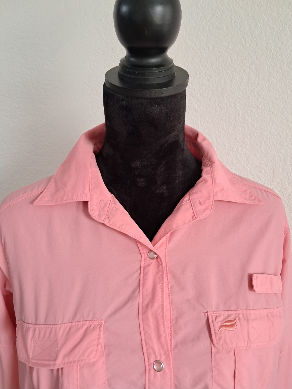 Wrangler Fishing Shirt Women’s XL Pink Snap Buttons Lightweight Outdoor Sport - Picture 5 of 14